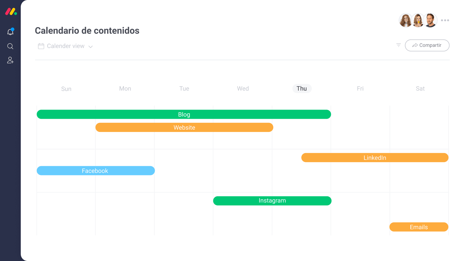 Manage your Editorial Calendar with Marketing Management Software